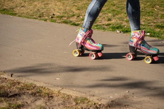 Colorful roller skates